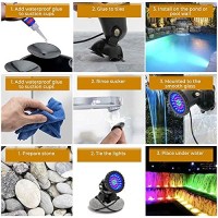 Color Changing Spotlights, Pond Lights Underwater Led Fountain Lights, Ip68 Waterproof Rgb Multi-Color Memory Dim Adjustable Yard Spot Light For Outdoor Christmas Lawn Holiday, 4 In Set