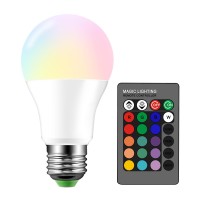 Droiee Dimmable E26 Led Light Bulb 6W Rgbw Color 500Lm With 16 Color Changing Modes For Christmas Party Etc With Remote Contro