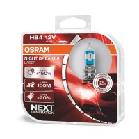 Osram Night Breaker Laser Hb49006, Next Generation, 150% More Brightness, Halogen Headlamp, 9006Nl-Hcb, 12V, Passenger Car, Duo Box (2 Lamps)