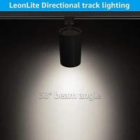 Leonlite 17.5W Dimmable Led Track Light Head, Compatible With Single Circuit H Track Lighting Rail, 1200Lm, 85W Eqv., Cri90, 120V, Etl & Es Listed, 4000K Cool White, 5 Years Warranty, Pack Of 4, Black