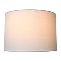 Royal Designs, Inc. Shallow Drum Hardback Lamp Shade, Uno Fitter, Hb-641Ut-14Wh, White, 13 X 14 X 9