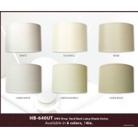 Royal Designs, Inc. Shallow Drum Hardback Lamp Shade, Uno Fitter, Hb-641Ut-14Wh, White, 13 X 14 X 9