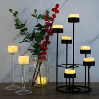 48 Pcs Led Flameless Flickering Tea Lights Votive Candle Battery Operated/Electric Flicker Led Tealight Bulk Fake Candles For Halloween Christmas Wedding Party Decorations Etc.(Warm White)