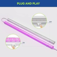 Moniosl Led Grow Lights For Seedlings Growing Strips For Indoor Plants 2Ft 60W6 X 10W T5 Clone Light Bars Extendable 24 Inch