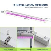 Moniosl Led Grow Lights For Seedlings Growing Strips For Indoor Plants 2Ft 60W6 X 10W T5 Clone Light Bars Extendable 24 Inch