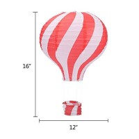 Cieovo 12 Inch Christmas Hanging Hot Air Balloon Paper Lanterns Reusable Chinese Japanese Paper Lanterns For Christmas Birthday Anniversary Party Decorations, Set Of 7 (Mixed Colors)