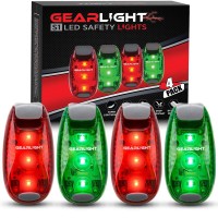 Gearlight S1 Led Safety Lights Bike Taillights 4 Pack Clipon For Boat Bike Dog Runners