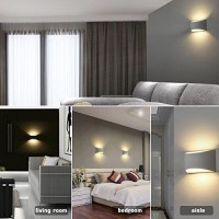 Changm Modern Led Wall Sconce Lighting Fixture Lamps 7W Warm White 2700K Up And Down Indoor Plaster Wall Lamps For Living Room Bedroom Hallway Home Room Decor(With G9 Bulbs Not Plug)