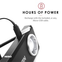 Nebo 500Lumen Led Cob Work Flashlight Rechargeable Light Equipped With Dimming And Power Memory Recall Featuring A Pocket Clip