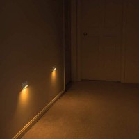 Beams Mb710A 15 Lumen Amber Led Sleep Friendly Wireless Battery Powered Motion Sensing Nightlight, 3-Pack, White