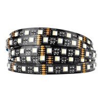 Btf-Lighting 5050 Rgbw Rgb+Warm White (2700K-3000K) 4 Colors In 1 Led 5M 16.4Ft 60Leds/M Multi-Colored Led Tape Lights Ip30 Non-Waterproof Black 12Mm Pcb Dc12V For Bedroom Kitchen Home Decoration