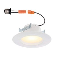 Commercial Electric 4 In. White Integrated Led Recessed Trim, 2700K