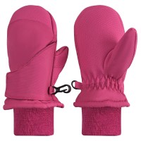 Nice Caps Kids Waterproof Snow Mittens - Thinsulate Boys Girls Cold Weather (Fuchsia 2, 2-3 Years)