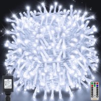 Ollny Christmas Lights Outdoor 800Led 262Ft, Cool White Plug In String Light With Remote, 8 Modes Ip44 Waterproof Timer Dimmable Fairy Lights For Indoor Outside Bedroom House