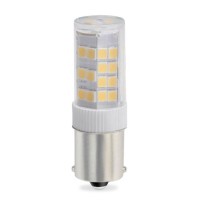 Bulbrite Led Mini T4 Non-Dimmable Single-Contact Bayonet Base (Ba15S) Light Bulb 35 Watt Equivalent 3000K, Clear 2-Pack