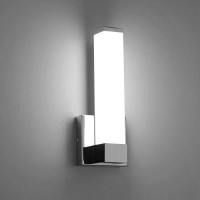 Joosenhouse Modern Beside Sconces Lighting Fixtures Modern Led Wall Light Lamps Indoor Square Bathroom Vanity Lights Chrome Finish