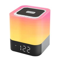 Homcasito Night Light Bluetooth Speaker Touch Control Bedside Lamps Dimmable Colorful Table Lamp For Teenager, Bedroom, Gaming Room, Living Room, Camping