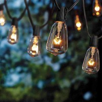 Abeja St38 10Ft String Lights With 10 Clear Vintage Light Bulbs1 Spare E12 Scoket Base Ul Listed For Outdoor Indoor Party Po