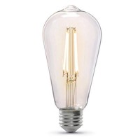 Feit Electric Vintage Exposed Filament Clear Glass Led St19 With A Medium E26 Base Light Bulb - 60W Equivalent - 10 Year Life - 400 Lumen - 2100K Soft White - Dimmable | Original Vintage