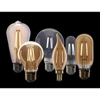 Feit Electric Vintage Exposed Filament Amber Glass Led St15 With A Candelabra E12 Base Light Bulb - 25W Equivalent - 10 Year Life - 200 Lumen - 2100K Soft White - Dimmable | Original Vintage