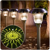 Beau Jardin 8 Pack Solar Pathway Lights Waterproof,Landscape Path Lights, Supper Bright Up To 12 Hrs,Stainless Steel Auto On/Off Solar Powered Garden Lighting For Yard Patio Walkway Bg1671