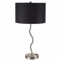 Smooth Bends And A Roundabout Base Makes This Contemporary Table Light A Chic Expansion To Your Room It Has A Soft Brightening Glow That Changes The Ambiance Of Your Place While Adding The Perfect Amount Of Style It Has A Adjustable Socket