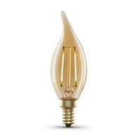 Feit Electric Vintage Exposed Filament Amber Glass Led Flame With A Medium E26 Base Light Bulb - 60W Equivalent - 10 Year Life - 200 Lumen - 2100K Soft White - Dimmable | Original Vintage