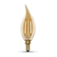 Feit Electric Vintage Exposed Filament Amber Glass Led Flame With A Medium E26 Base Light Bulb - 60W Equivalent - 10 Year Life - 200 Lumen - 2100K Soft White - Dimmable | Original Vintage