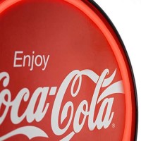 Enjoy Coca-Cola Bottlecap Shaped Sign Led Light Rope That Simulates Neon - Reproduction Vintage Advertising Sign - 12 Inch Diameter