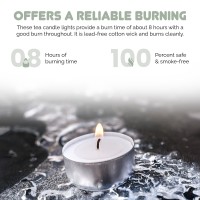 We Can Source It Ltd - 100 X Quality White Tea Light Candles With 8 Hour Burn Time Guaranteed European Made To Ensure Quality!