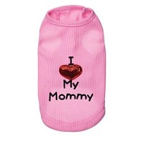 Dog Shirts I Love My Mommommy Daddaddy Clothes Doggy Slogan Costume Cute Heart Vest For Small Dogs Puppy T-Shirt