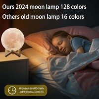 Cpla Moon Lamp For Adults Kids Moon Night Light Led 3D Printing Moon Light With Stand Remotetouch Control And Usb Rechargeab