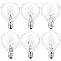 Serbion 25 Watt Wax Warmer Bulbs Light Bulbs For Full Size Scentsy Warmer 6 Packs E12 Base Type G Bulb Dimmable Warm White