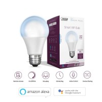 Feit Electric Om60/950Ca/Ag 60W Equivalent Wifi Dimmable, No Hub Required, Alexa Google Assistant A19 Smart Led Light Bulb, 4.4