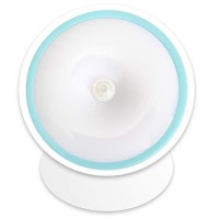 Night Light Motion Sensor [Battery Powered] With Rotating Base For Indoor Use In Bathroom, Hallway, Cruise Cabin & More White