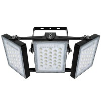 Stasun Led Flood Light Outdoor, 150W 13500Lm Outdoor Area Lighting, Ip66 Waterproof Exterior Floodlight Commercial Security Light, 3000K Warm White, 3 Adjustable Heads For Yard, Street,Parking Lot