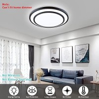 Dllt 48W Dimmable Led Ceiling Light Fixture Flush Surface Mount, 20 Inch Round Remote Control Lighting, 3 Light Color Changeable For Dining Room, Living Room, Bedroom, Office, Hotel