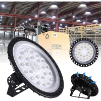 Led High Bay Light 100W, 10000Lm Ufo Led High Bay Light, 6000K High Bay Led Lights, Ip54 Warehouse Led Lights Commercial Warehouse Area Light, Bay Lights-Bay Lighting For Garage Factory Workshop Gym