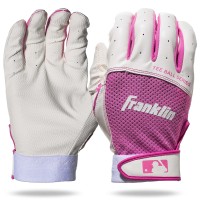 Franklin Sports Youth Teeball Batting Gloves - Youth Flex - Kids Batting Gloves For Teeball, Baseball, Softball - Whitepink - Tee Ball Medium