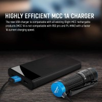 Olight S1R Ii 1000 Lumen Compact Rechargeable Edc Flashlight With Single Rechargeable Battery And Magnetic Charging Cable