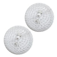 Bejewel your home with this gorgeous two 2 light elipse crystal ceiling flush mount It features a beautiful White and crystal tiled shade This fabulously chic design will be the envy of all your friends We believe that lighting is like jewelry for your ho