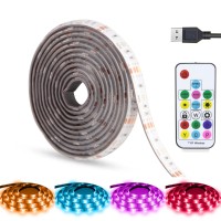 Abtong Led Strips Lights Usb Powered Rgb Led Lights Strip Led Tv Backlight Strip With Rf Remote Color Changing Strip Lights Waterproof Ip65 Led Rope Lights Led Lights 2M 6.54Ft