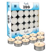 Hyoola Tea Lights Candles 100 Bulk Candles Pack Tea Candles Unscented European Made Tealight Candles