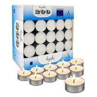 Hyoola Tea Lights Candles - 200 Bulk Candles Pack - Tea Candles Unscented- European Made Tealight Candles