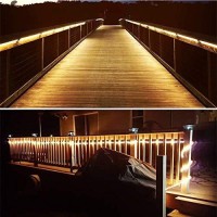 Junwen Rope Lights Outdoor Warm White Led Lights Rope 432Leds 40Ft12M 110V Waterproof Indoor Cuttable Plugin Flexible Connectable Ul Listed Power Plug For Walkways Patios Gardens Fences Porches