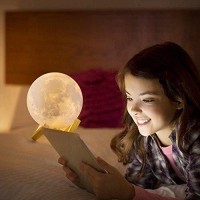 Logrotate Moon Lamp, 16 Colors Led Night Light With Stand/Timing Setting, Kids Moon Light With Remote/Touch Control/Dimmable/Usb Recharge For Kids Lover Birthday Christmas Gifts (5.98 Inch)