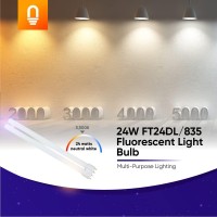 Lumenivo Ft24Dl/835 Replacement Bulb For Ottlite Truecolor Olt-24W 24 Watt T5 Fluorescent Light Bulb - 2G11 4 Pin Base - 3500K Standard White - Overall Length 13.1 Inches - 1 Pack