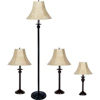 Better Homes And Gardens 4-Piece Lamp Set, Bronze Finish