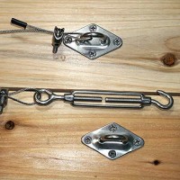 String Lights Hanging Kit For Outdoor, Heavy-Duty Turnbuckle Pad Eye Wire Rope Clamp. Newpow Well-Made 304 Stainless Steel Suspension Kit With Great Durability And Rust Resistance - Easy To Install