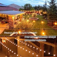 String Lights Hanging Kit For Outdoor, Heavy-Duty Turnbuckle Pad Eye Wire Rope Clamp. Newpow Well-Made 304 Stainless Steel Suspension Kit With Great Durability And Rust Resistance - Easy To Install